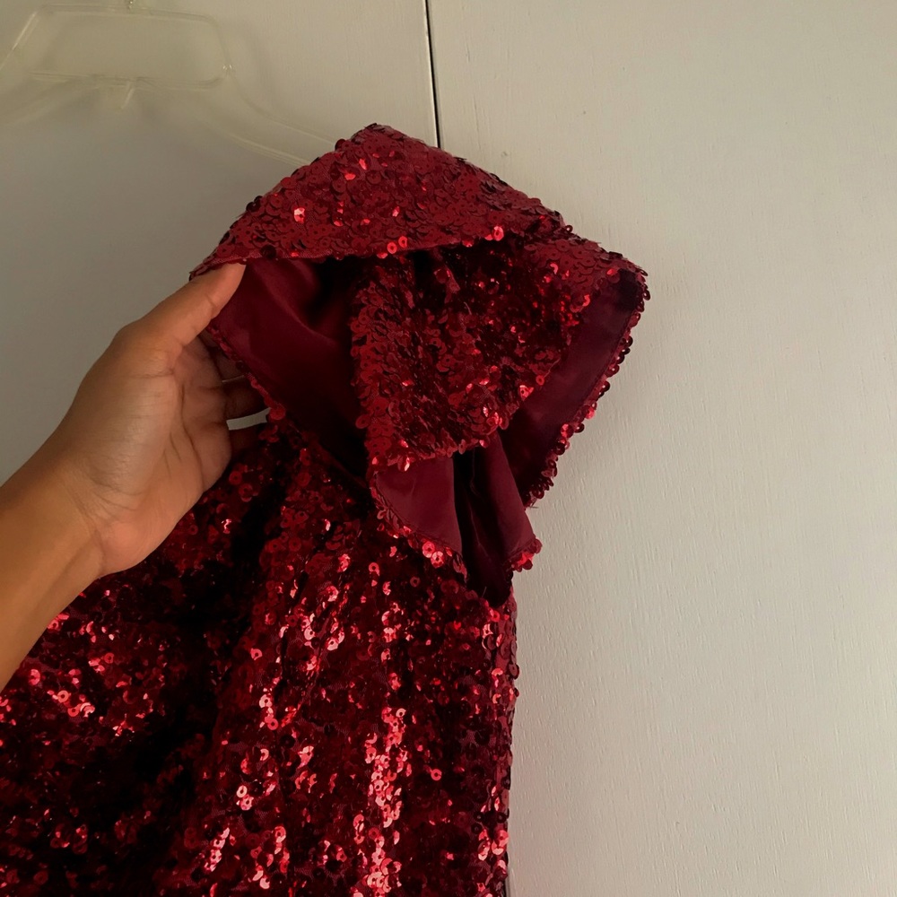 ASOS red sequin tulle mini - Picture 4 of 9